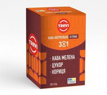 Кава мелена в стіках 3 в1 Кориця 25 шт*14 г cf-0763094 фото