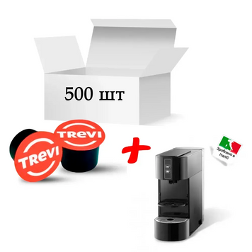 Trevi Crema Blue coffee capsules (500 pcs) + Capitani Candi capsule coffee machine cf-0763024 photo