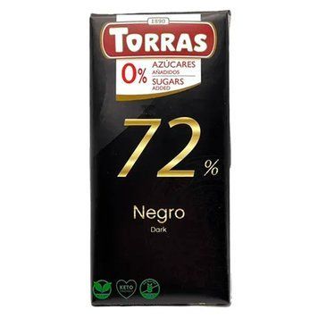 Torras Negro Dark chocolate 72% cocoa sugar-free 75 g cf-0763010 photo