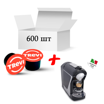 Trevi Premium Blue coffee capsules (600 pcs) + Capitani Premium Plus capsule coffee machine cf-0762845 photo